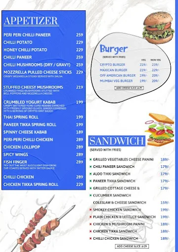 The Crypto Door menu 