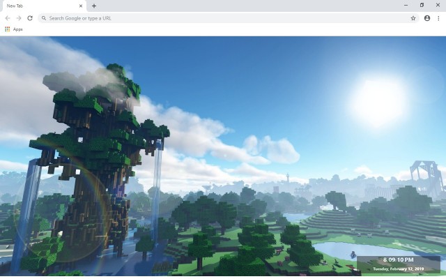 Minecraft HD New Tab & Wallpapers Collection