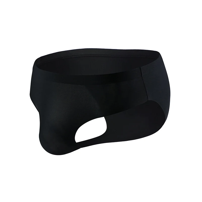 Slip da uomo in seta ghiaccio senza cuciture. Comfort fresco e traspirante per l'uso quotidiano e lo sport. Intimo maschile morbido ed elastico.