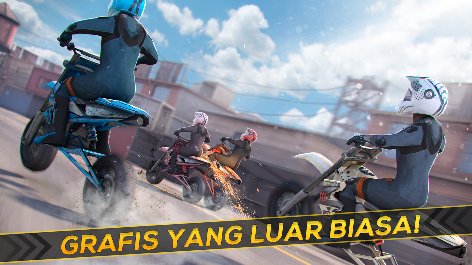 Real Sepeda Motor Cross Tantangan Balap Jalan Apl Android Di