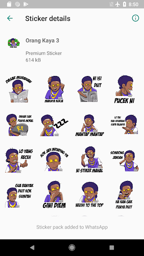 Sticker Sultan Orang Kaya WAStickerApps