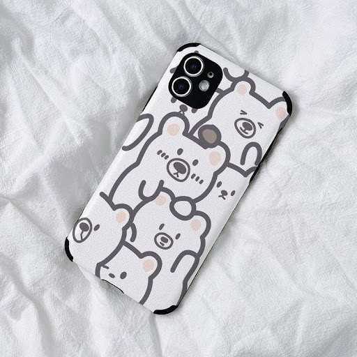 Title 5, Cute Bear Creative Sheepskin Mobile Phone Shell...