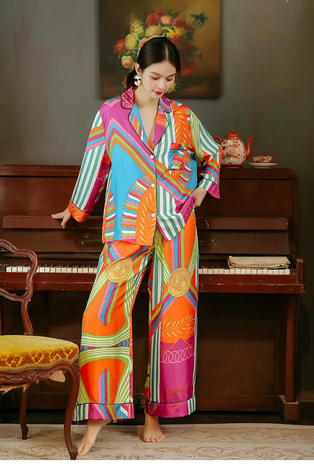 Silk Autumn And Winter Ice Silk Suit Homewear