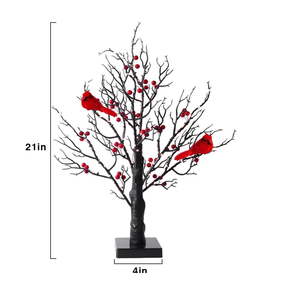 Title 1, Décoration de Noël LED Arbre à oiseaux daubépi...