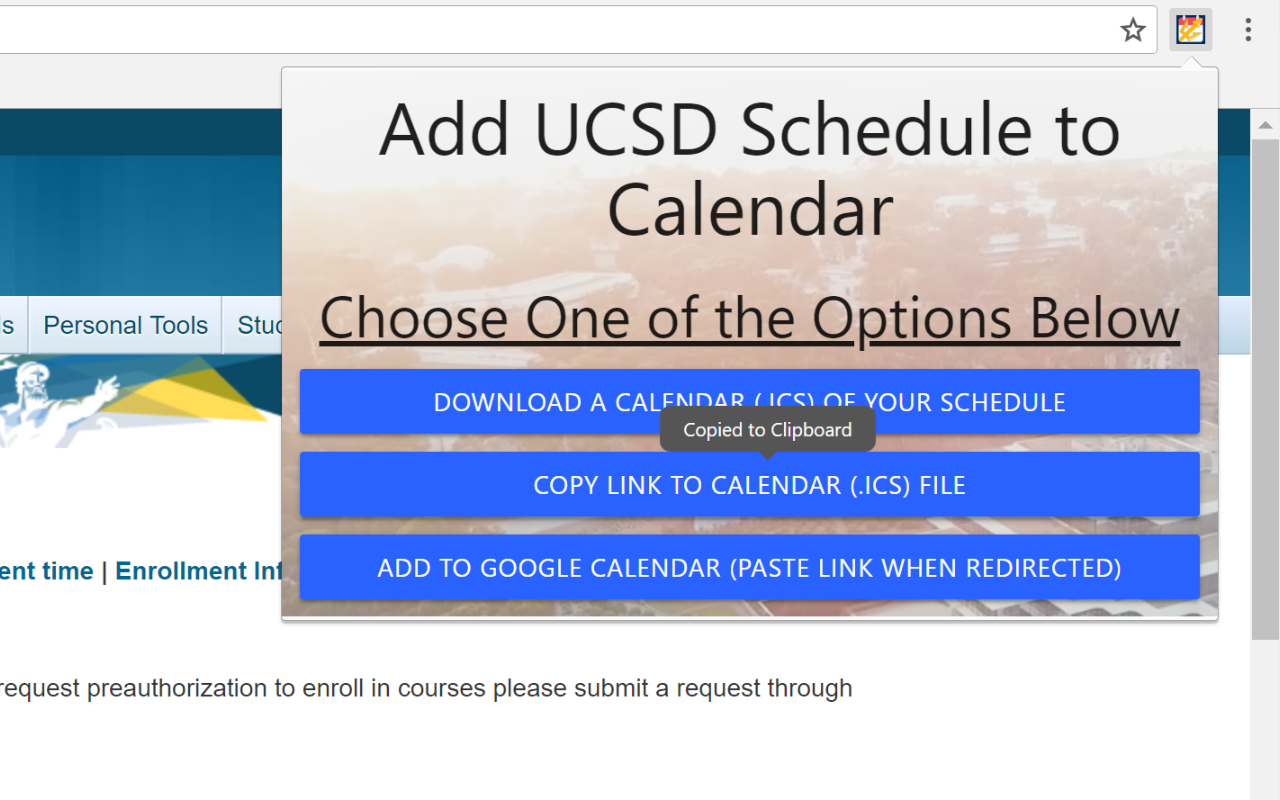 UCSD Schedule to Calendar Preview image 4