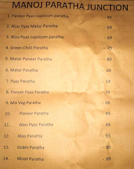 Manoj Paratha Junction menu 1