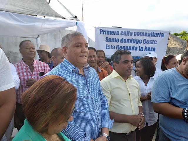 Organizaciones comunitarias inauguran calle construida con recursos propios en Manoguayabo