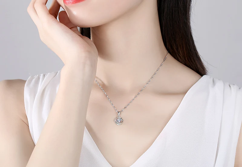 Title 5, Pendentif rotatif damour pour femmes, bijou de...