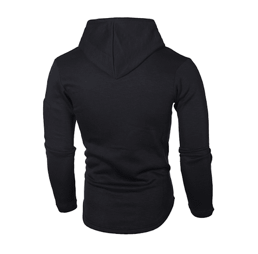 Title 9, Solid color round neck hooded arm zipper stitch...