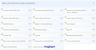 OvenFresh Cakes & Desserts menu 1