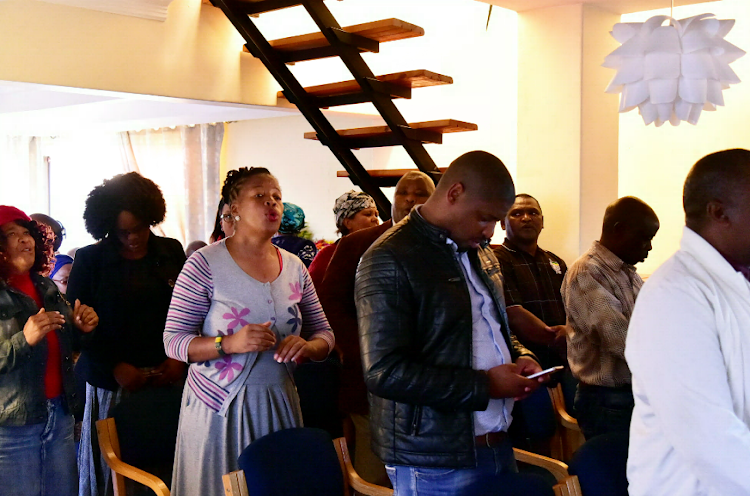 Nafcoc Nelson Mandela Bay members and former colleagues attend a prayer meeting for the late Mandla Msizi at his Sherwood home