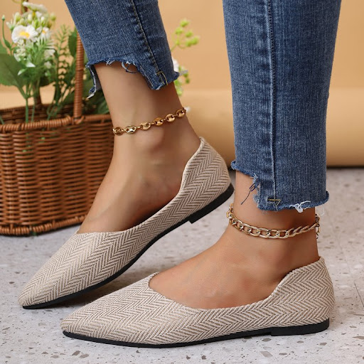 Title 3, Womens Flat Soft Leather Pointed Toe Shoes Com...