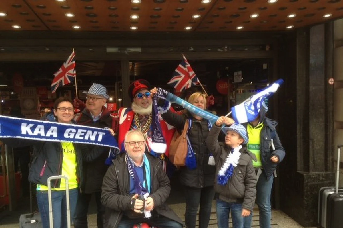 FOTO: De fans van Gent laten stormachtig Londen hun kleuren zien