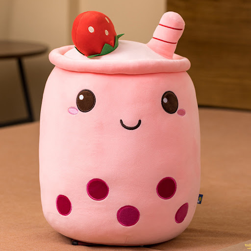 Title 1, Milk Tea Cup Plush Toy Fruit Pillow Strawberry ...