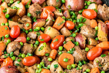 Italian Sausage Skillet with Spring Vegetables