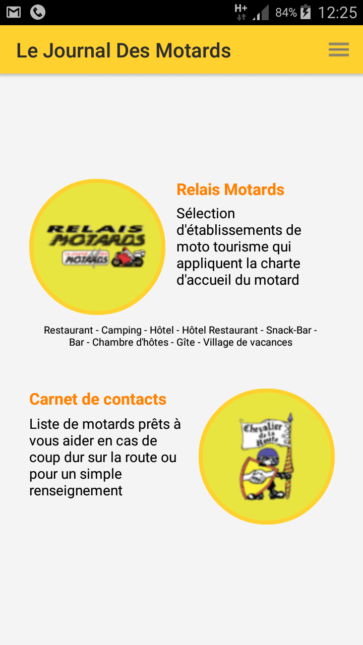 Android application Le Journal des Motards screenshort