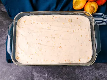 Peaches and Cream No-Bake Cheesecake