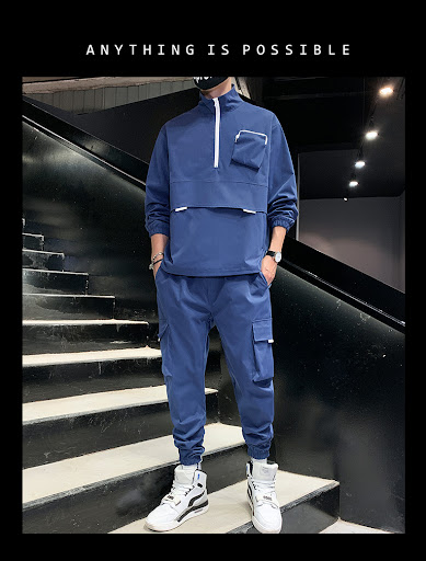 Title 16, Mens pullover jacket and trousers two-piece su...