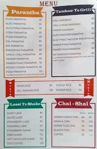 Murthal Parantha menu 1
