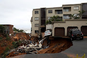 Houses and infrastructure damaged during heavy rains in Durban. File photo.