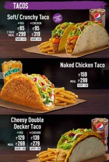 Taco Bell menu 