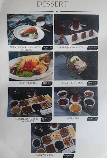 Jag Restaurant menu 