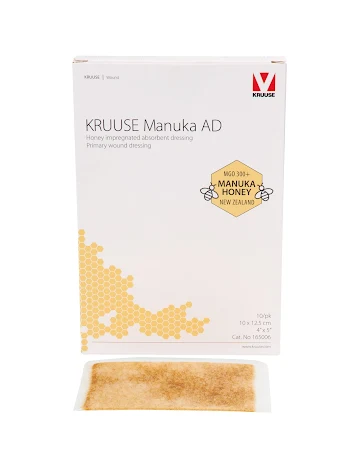 KRUUSE Manuka AD,Honungskompress,steril 10x12,5cm,10st