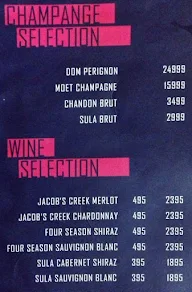 Odd Even - Club and Lounge menu 1