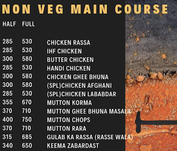 Ihf Punjabi Delite menu 