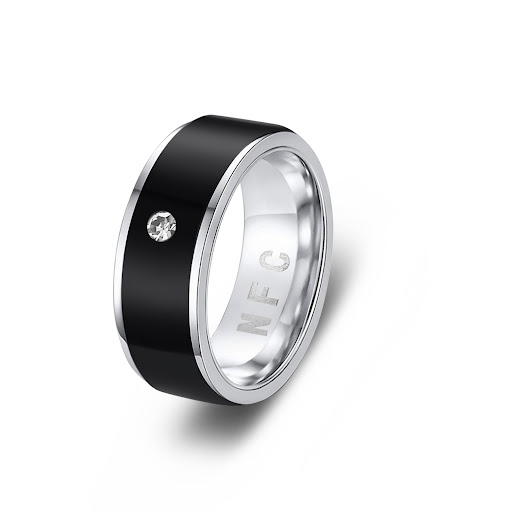Title 4, Titanium Steel Phone Tag Smart Ring