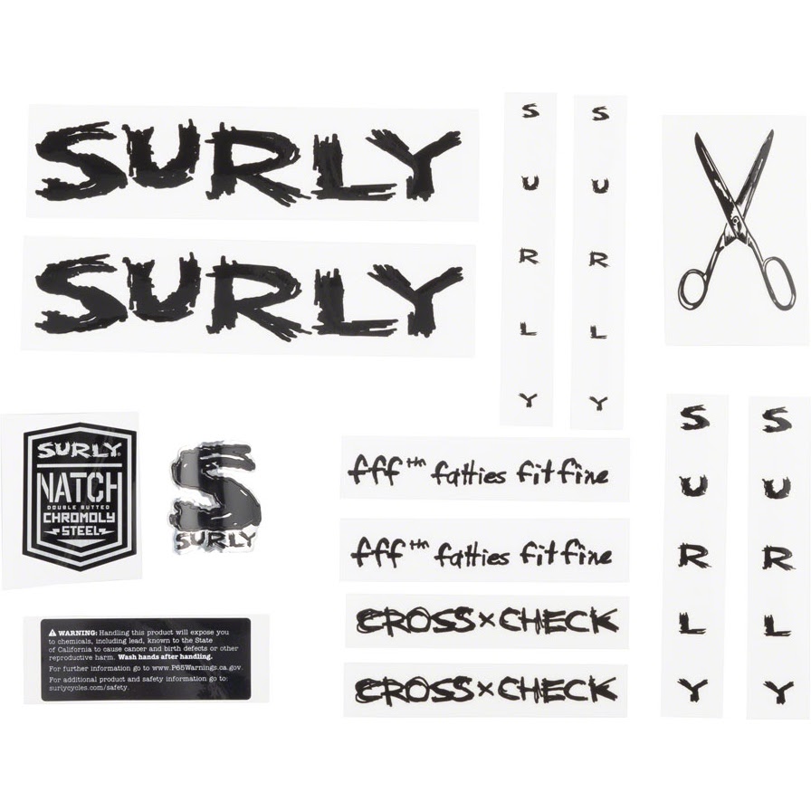 Surly Cross Check Frame Decal Set, with Scissors | Tree Fort Bikes