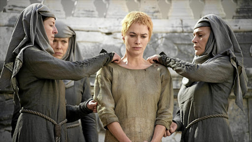 Cersei Lannister (Lena Headey) is stripped for her penance walk through the streets of King's Landing in Season 5 of 'Game of Thrones'.