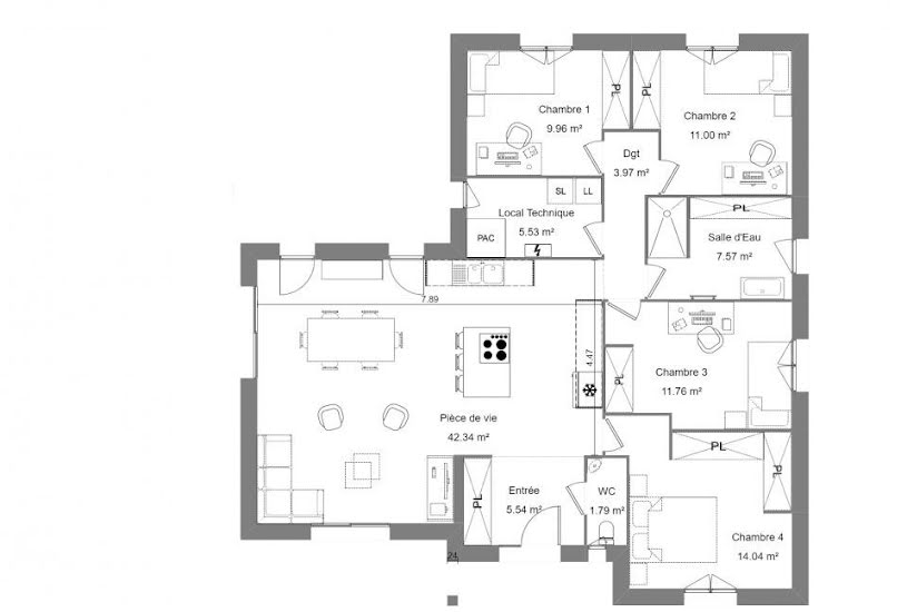  Vente Terrain + Maison - Terrain : 2 100m² - Maison : 113m² à Foucarmont (76340) 