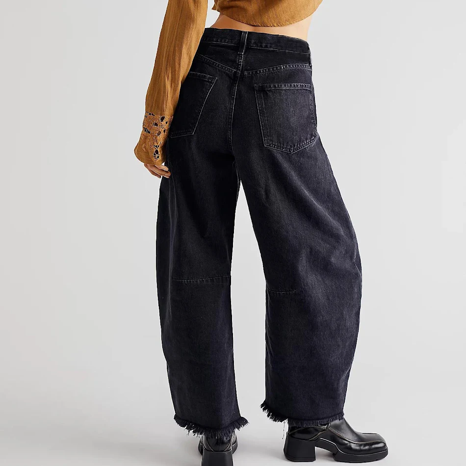 Nieuwe damesmode wide leg jeans Persoonlijkheid brede pijpen Trendy en comfortabel Perfect voor een casual en stijlvolle look Veelzijdig