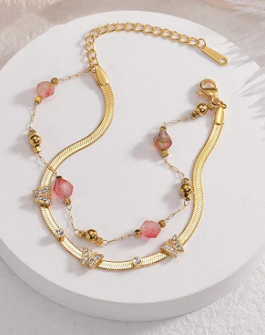 Bracelet femme en acier titane papi - 0