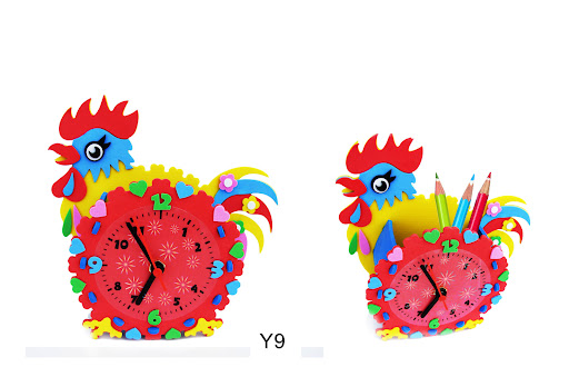 Title 8, DIY Clock Handmade Materials Cartoon Early Educ...