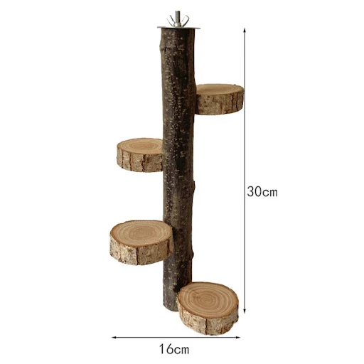 Bird Perch Stand Toy Hanging Multi Stand Perch Natural Wood Parrot Perch For Birds Parakeets Lovebirds African Grey Cock