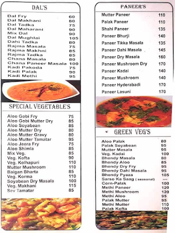 Agarwal Parathas And Snacks menu 