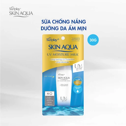 Sữa Dưỡng Da Chống Nắng Sunplay Skin Aqua UV Moisture Milk SPF50 30g