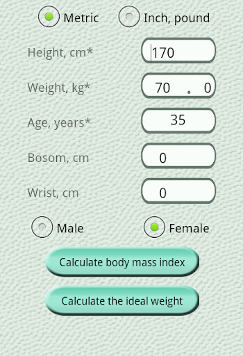 Body mass index BMI