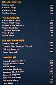 Hotel Peacock menu 5