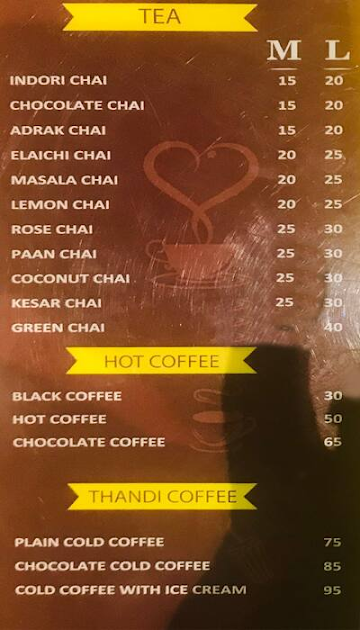 The Tea Factory menu 