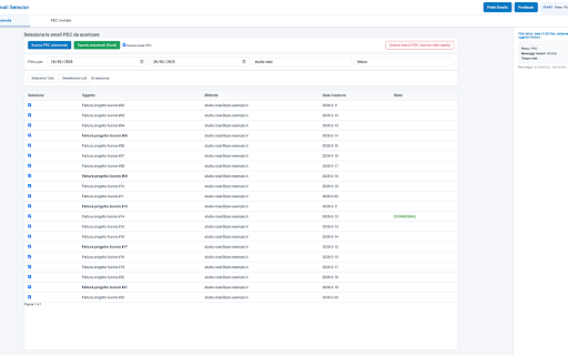 Posta Elettronica Certificata (PEC) Exporter screenshot 6
