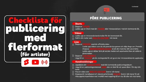 Checklista för släpp med flerformat