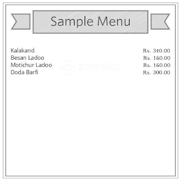 Prempal Sweets menu 