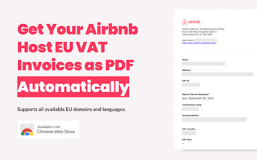 Airbnb EU VATinvoicer