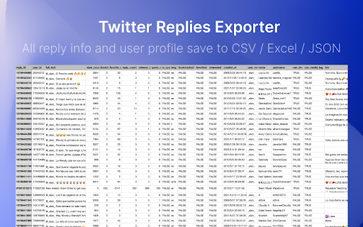 TwReplyExport - X/Twitter Replies Export