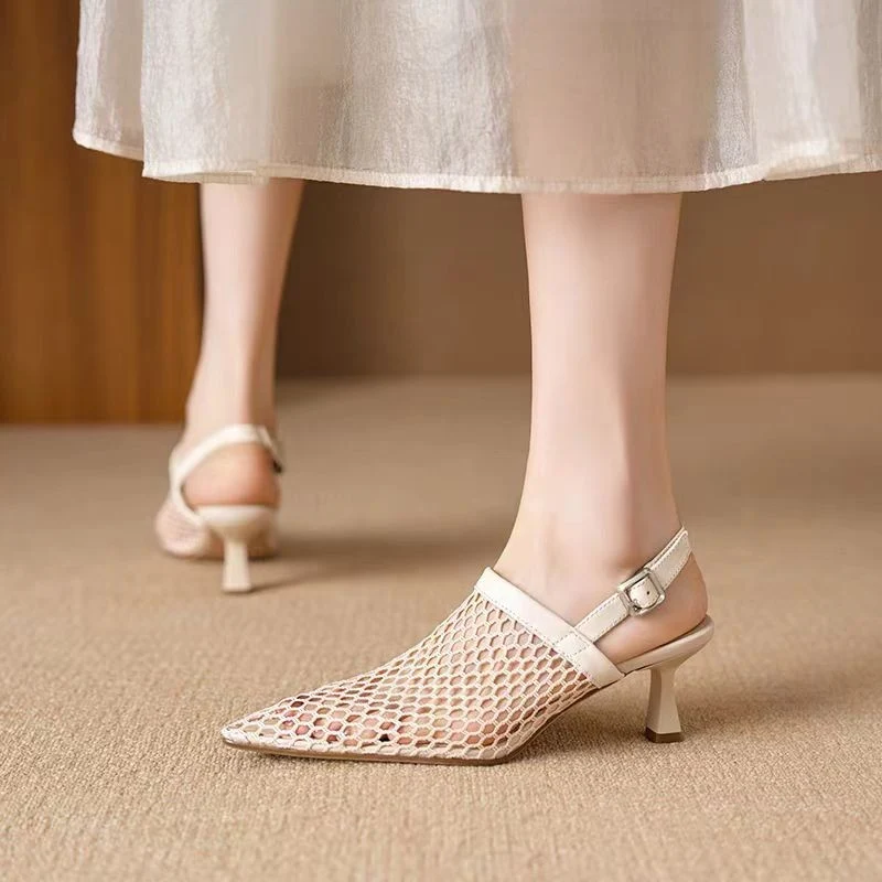 Dames mesh high heels, nieuwe mode en veelzijdig. Combineer ze met alles voor een stijlvolle look. Perfect voor dagelijks gebruik en speciale gelegenheden.