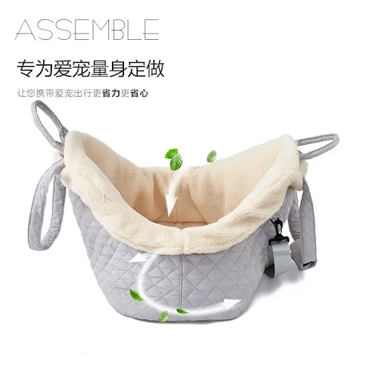 Pet Carrier for Cat or Small Dogs Fashion Quilted Dog Bags Big Capacity Light Weight Soft Warm Dog Carrier with Removabl