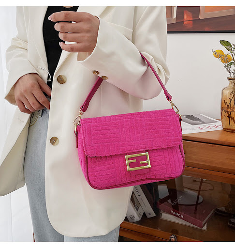 Title 16, Fashion Solid Color Hand-held One-shoulder Diag...